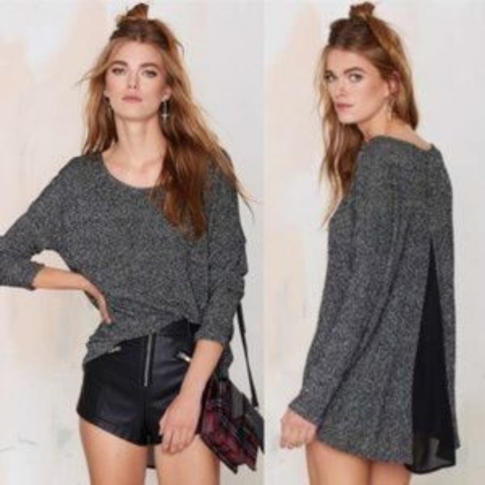 Nasty Gal Peek Performance Asymmetrical Sweater